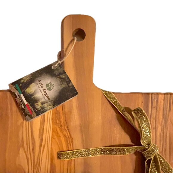 GIFT SET Ralph Lauren Bib Apron & Legno Italian Olive Wood Cheese Board NEW - Picture 6 of 13